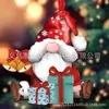 Decorações de Boneco de Neve de Feliz Ano Novo 2024 Decorações de Natal para Casa Decorações de Feriado Pingente Plano de Acrílico