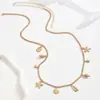 Cadena de Cintura Transfronteriza Europea y Americana con Temática Oceánica y Diseño Único, Cinturón Estilo Vacaciones Bohemio de Estrellas de Mar y Conchas