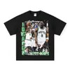 2026 Novo Modelo Popular Camiseta Estilo Americano com Estampas de Irving, Kobe, Curry, Jersey de Basquete Manga Curta Gola Pequena