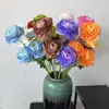 Cenário de Casamento Simulado com Rosas de Cabeça Redonda Layout Flores de Peônia Adereços de Fotografia Decoração Suave Flores Artificiais Peônias Estilo Jardim Fresco