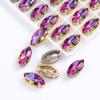 Popular Transfronteiriço Corte Marquise Garra Diamante Base Prata Alto-Baixo Qualidade K9 Roupas Vestido Acessórios de Joalheria Diamante de Vidro Costurado à Mão