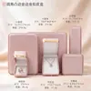 Caja de Embalaje de Joyería de Gama Alta Esquinas Redondeadas Borde Elevado Borde Dorado Hebilla Dorada Caja de Cuero Caja para Reloj Pulsera Anillo Fabricante de Cajas de Joyería Venta al por Mayor