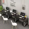 Escritorio de escritura para dos personas estudiante uso doméstico escritorio para tres personas escritorio de oficina escritorio de estación de trabajo asiento en fila para tres alquiler de habitación escritorio para computadora