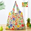 Bolsa de compras plegable de gran capacidad, bolso de mano portátil para supermercado, impresión de logotipo, bolsa de almacenamiento 190T, directo de fábrica