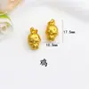 Pingente Dourado Areia de Longa Duração Acessórios DIY Cordão Vermelho dos Doze Signos Colar Feminino Joias Material com Contas Suporte para Celular