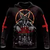 Moda Primavera e Outono Quente Transfronteiriça Suéter 3D Masculino Guerreiro Viking Estampado Moda de Rua Moletom Clássico