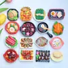 2025 Nueva Cocina China Hot Pot Comida y Juego de Simulación Pegatinas para Refrigerador Resina DIY Accesorios de Pegatinas para Refrigerador Outlet de Fábrica
