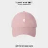 2025 Nuevo Gorra Rosa Dulce Rosa de Primavera y Verano para Mujer Aumentada Profundización Todo Fósforo Letra Suave Gorra de Béisbol para Hombre