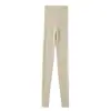 Outono e inverno novas leggings 100% cashmere puro femininas justas para uso interno e externo calças de malha quentes de cintura alta
