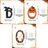 Decoraciones de Madera de Doble Capa con Letras de Halloween 'Boo' Adornos Creativos para Estanterías Decoraciones de Escritorio Ambiente Festivo Accesorios