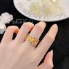 Anillo Serpiente Espíritu Antiguo Italiano Tela Hogar Texturizado Tallado Oro Margarita Hecho a Mano Cepillado Fanta Diamante Hoja