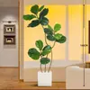 Plantas verdes artificiales de estilo vintage, higuera artificial para la sala de estar, ofreciendo una sensación de lujo ligero y alta gama, plantas verdes artificiales para decoración de interiores