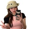 Diseñador Celebridad Cibernética Taladro Caliente Estrella de Cinco Puntas Sombrero de Pescador Sombrero de Vaquero Occidental para Mujer Montañismo al Aire Libre Sombrero para el Sol Sombrero para el Sol