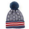 Comercio Exterior Otoño e Invierno Nuevo Gorro de Punto con Puño de Bolas de Pelo de Visón para Hombres y Mujeres Estilo Étnico Estampado de Moda Cálido Gorro de Lana