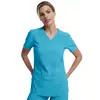 Amazon Uniformes Quirúrgicos de Hospital Poliéster Batas Quirúrgicas Camisas Ropa para Lavar a Mano para Dentistas y Enfermeras de Mujer Manga Corta