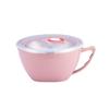 Vaso de Acero Inoxidable 304 al por Mayor Taza para Fideos Instantáneos Tazón para Fideos Instantáneos con Tapa Aislamiento de Doble Capa Anti-Escaldaduras Tazón para Conservar Frescos Tazón para Dormitorio de Estudiantes
