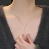 Collar de Plata de Ley S999 con Borla de Diamante Gota de Flor Fresca para Mujer Estilo Bosque Versátil Alta Calidad Exquisito Cadena para Clavícula Dropshipping