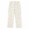 Pantalones de algodón para casa para mujer, pantalones largos de pierna recta holgados de verano, adecuados para usar al aire libre, ropa de estar de cintura alta elástica