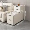 2026 Nuevo Modelo Gabinete Lateral de Sofá de Pie, Lujo Ligero de Gama Alta Madera Maciza Ahorrador de Espacio Pequeño Minimalista Moderno Mesa Lateral Gabinete de Almacenamiento