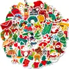 50 Adesivos de Natal Desenho Animado Graffiti Mais Vendidos Transfronteiriços Decoração de Feriado Copo de Água Skate Decoração à Prova d'Água Adesivos Fofos