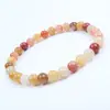 Pulsera de Cristal Natural, Simple de un Solo Círculo con Cuentas Redondas Joyería Transfronteriza, Joyería Estilo Pareja de Ágata Roja, Pulseras de Cristal para la Mano