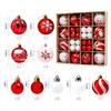 Bola de plástico em formato de bola pintada para presente de Natal, pingente decorativo de árvore de Natal, promoção internacional