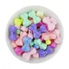 Cuentas Acrílicas de 18 mm con Agujero Medio para Pulseras, Color Sólido, al por Mayor, Hechas a Mano, Material para Pulseras, Accesorios de Joyería DIY