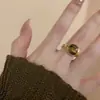 Anillo de banda lisa para mujer, moda, personalidad, diseño de nicho ins, lujo ligero, minimalista, exquisito, juego de tres piezas, anillo abierto, temperamento
