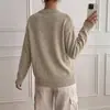 Tejido de punto para mujer de manga larga transfronterizo europeo y americano, nuevo estilo otoño e invierno 2026, corte holgado, bloques de color, suéter falso de dos piezas