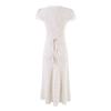 Vestido Empalmado de Encaje Francés 2025 Nuevo Estilo de Verano Cuello en V Elegante Lunares Cintura Adelgazante y Reductor de Edad