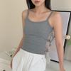 Camisola Nueva de Estilo Primavera y Verano para Mujer con Copas, Adecuada para Usar Sola o como Capa Interior, Presenta un Hermoso Diseño en la Espalda, Sujetador Integrado y Estilo Tubo