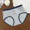 8264 # Ropa Interior Miu Estilo Colegio Británico Temática de Oso 10A Entrepierna Antibacteriano Cintura Media Transpirable Talla Grande 100kg Algodón Puro