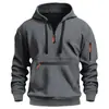 Sudadera deportiva con capucha para hombre, de corte holgado, para otoño e invierno, novedad transfronteriza, chaqueta casual de manga larga con bolsillos