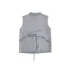 Novedades para otoño/invierno 2026: Conjunto de suéter 100% cachemira pura, conjunto de dos piezas de chaleco de punto sin mangas y falda, estilo delicado