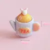 D114 Se Pierde los Postres Exquisitos, Bebidas para el Té de la Tarde, Pan de Té, Huevos Fritos, Mini Adornos de Escena DIY, Pegatinas de Material