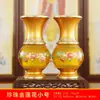 Ornamento de Florero Budista Samadhi con Esmalte Fragante Adornos de Florero para Sala de Estar Florero Frontal de Buda Salón de Buda Florero de Bambú Fugui de Guanyin