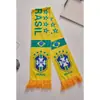 Aficionados de Selecciones Nacionales Multinacionales Animando a Portugal/Brasil/Alemania y Otros Logotipos de Equipos Bufanda Conmemorativa Sj