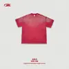 Camiseta de Verano para Hombre Bk Estampado de Tigre Teñida por Aspersión 250g Degradado Vintage Cuello Redondo Manga Corta Corte Holgado Hombro Caído Lavada Retro.