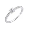 Nuevo Estilo Taiyin Nueva Entrada Estilo de Lujo Anillo Inicial de Corazón Moda para Mujer Simple Microincrustación Anillo de Compromiso Venta Directa de Fábrica para Mujer