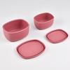Contenedor de Silicona Personalizado para Alimentos, Lonchera Oval de Grado Alimenticio para Estudiantes y Trabajadores de Oficina, Apto para Microondas, Resistente a Caídas