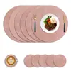 Mantel individual de PU transfronterizo, mantel para mesa redonda, impermeable, lavable, resistente al calor, adecuado para interior y exterior, mantel aislante para mesa de comedor de cocina en casa
