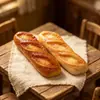 Juguete de Baguette Grande Simulado para Decoración de Cocina de Casa de Muñecas, Colgante para Llavero, Accesorios de Bricolaje, Hebilla de Zapato