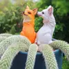 Figuras de Zorro al por Mayor, Zorros de Nueve Colas de Pelo Largo, Accesorios Decorativos para Suculentas, Macetas de Cactus Impermeables y Resistentes al Sol para Paisajismo de Jardín