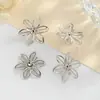 Tampas de Brinco em Formato de Flor Cor Dourada 18K que Preservam a Cor, Suporte Grande para Brincos, Tampões de Ouvido em Formato de Coração, Acessórios para Joias DIY para Evitar Quedas