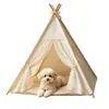 Casa Tenda para Animal de Estimação Estilo Coreano Casa de Gato com Renda Dobrável Lavável Casa de Cachorro Suprimentos para Animais de Estimação Fábrica