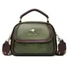 Bolsa Pequena Feminina Transfronteiriça 2025 Nova Moda Versátil Bolsa de Mão Multicamadas Grande Capacidade Couro Macio Bolsa de Ombro Transversal