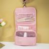 Neceser de Viaje de Sarga Estilo Coreano con Gancho de Almacenamiento, Multifuncional, Plegable, Colgante, de Gran Capacidad, Impermeable, Portátil, para Cosméticos