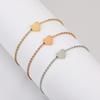 Pulseira de Tornozelo Coração Série de Contas de Furo Pequeno Aço Inoxidável Espelho Criativo Mais Vendido Transfronteiriço DIY Simples Moda Pulseira de Casal