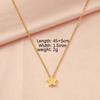 Collar con colgante de cuentas con pequeños agujeros de acero inoxidable, estilo europeo y americano, de moda sencilla, con forma de estrella, luna y amor, de comercio exterior