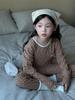 Chico queso y miau 2024 otoño versión coreana del nuevo algodón clase a traje de ropa de casa de manga larga pijama para niños